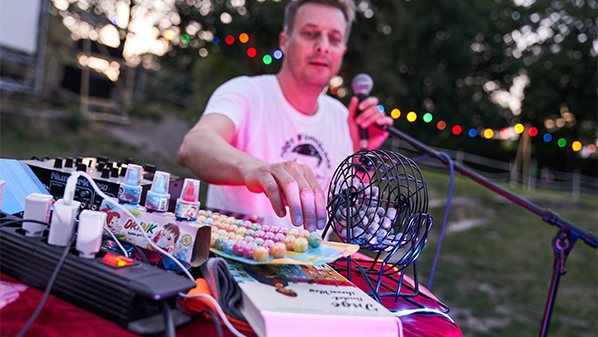 ich beim BINGO beim 3001 Kino Schanzenpark Open Air